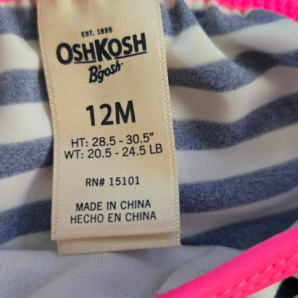 OshKosh B'gosh Black and Pink Rashguard Set